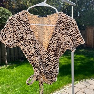 brandy melville tie wrap shirt